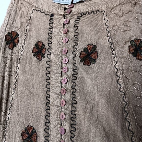 Speed Limit Medium Skirt And Shirt Outfit 2 Peice Set Hippie Embroiderd Indian - Picture 6 of 13